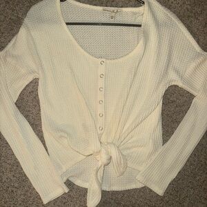 Express Cream Button-Down Women's Top